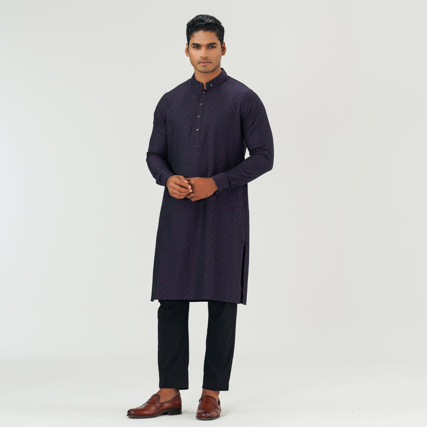 Mens Basic Purple Panjabi