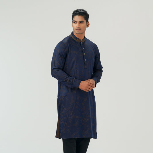 Mens Navy & Coffee Panjabi