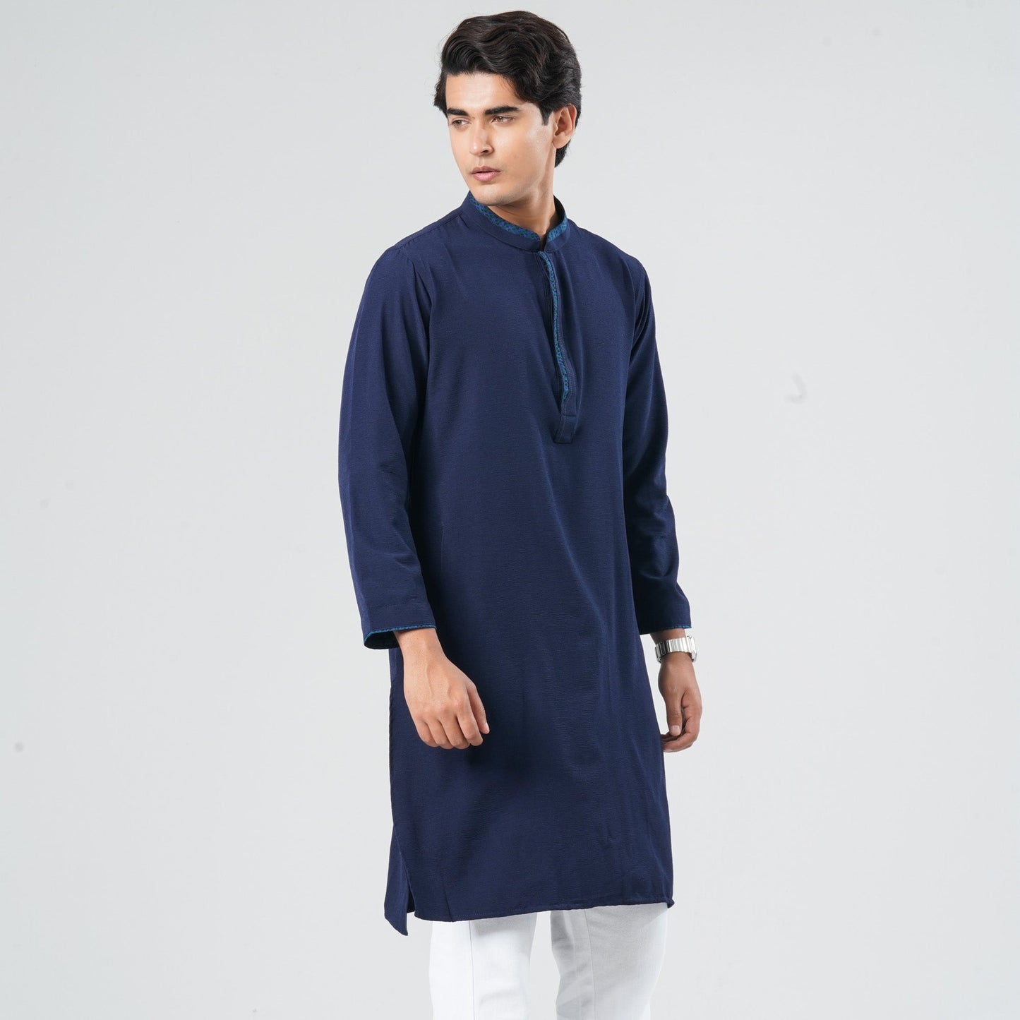 Men Blended Navy Panjabi