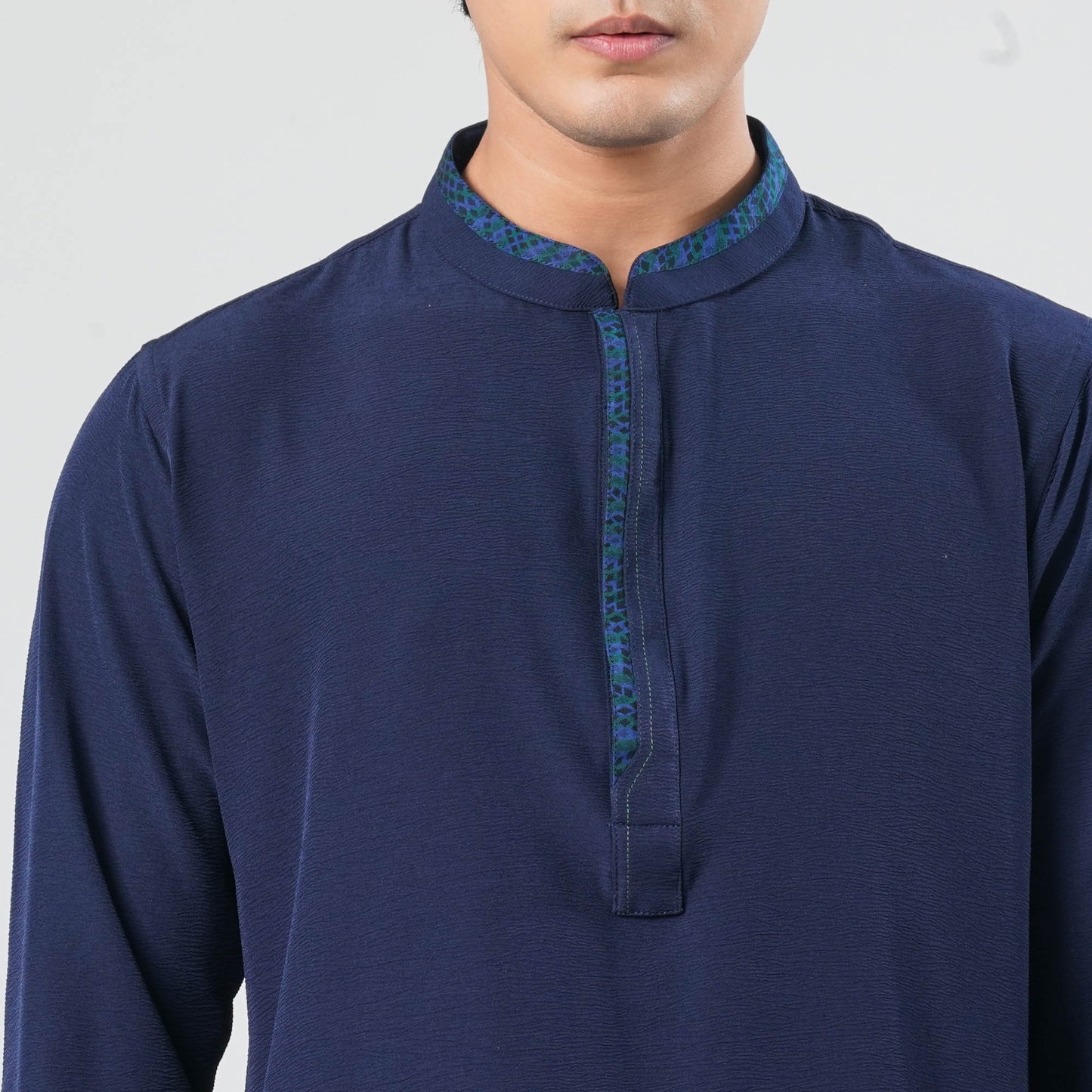 Men Blended Navy Panjabi