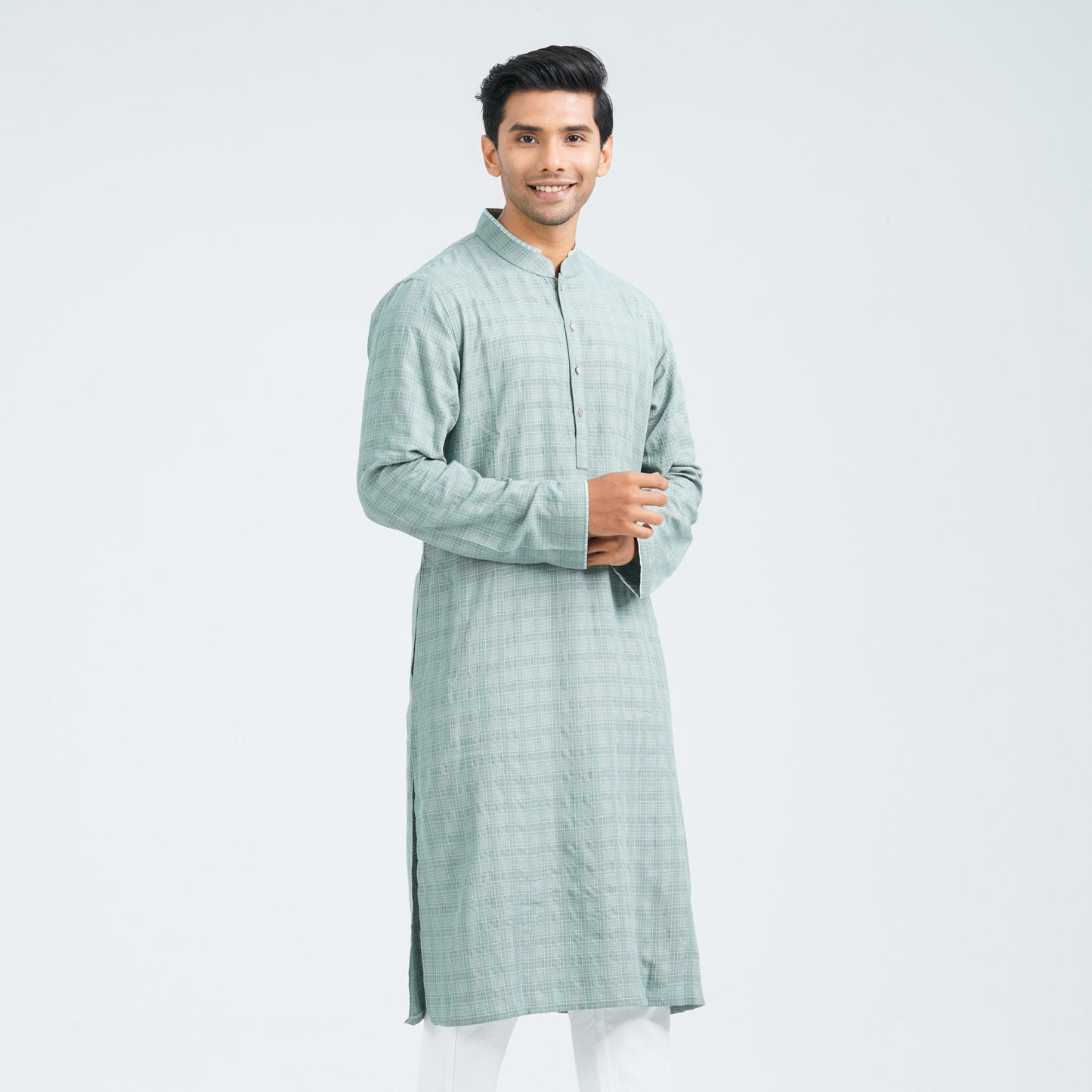 Men's Mint Cotton Basic Panjabi