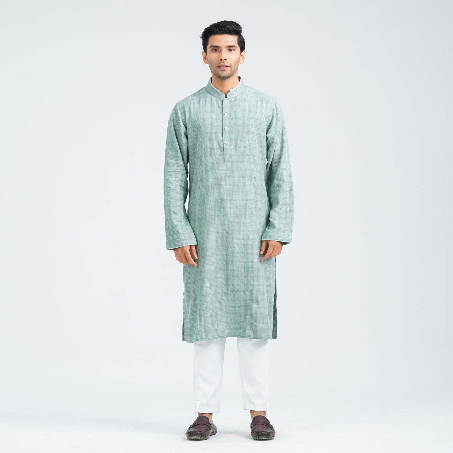 Men's Mint Cotton Basic Panjabi