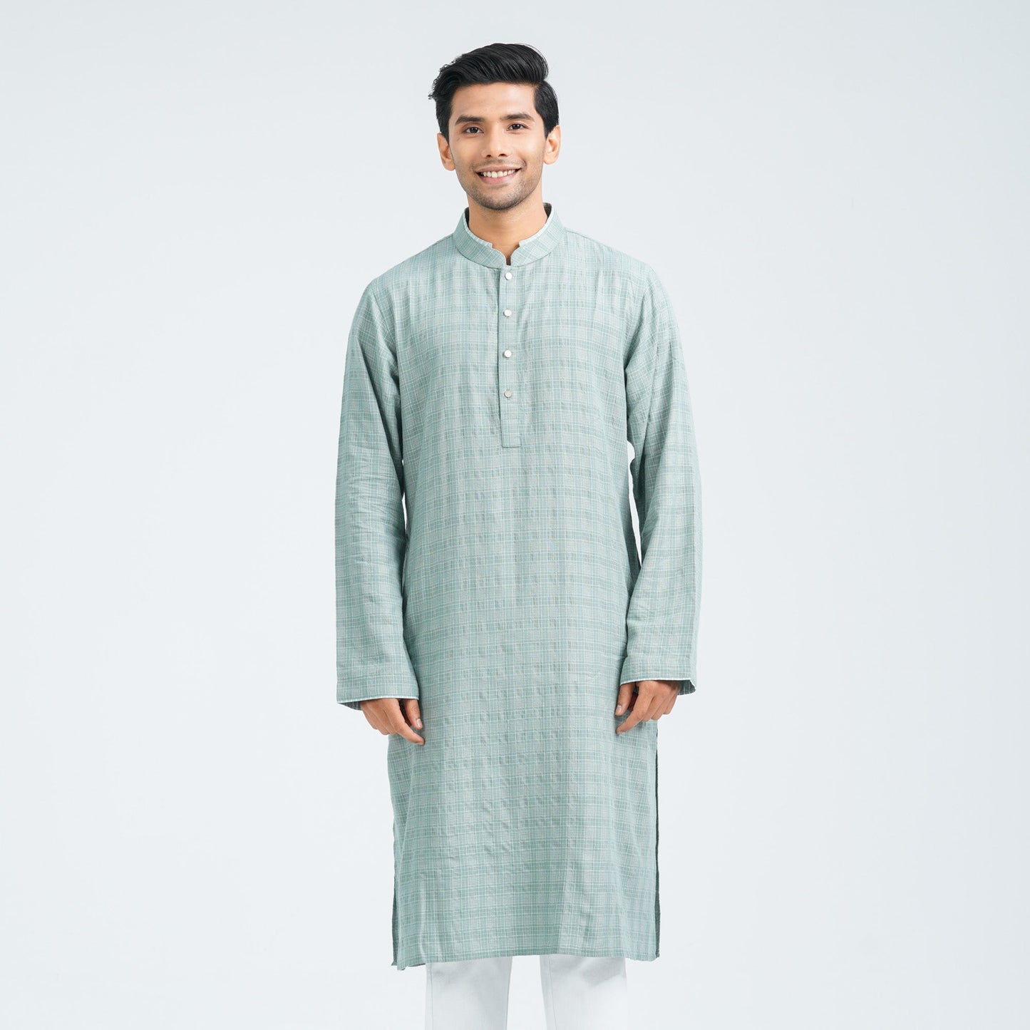 Men's Mint Cotton Basic Panjabi
