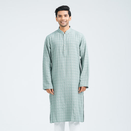 Men's Mint Cotton Basic Panjabi