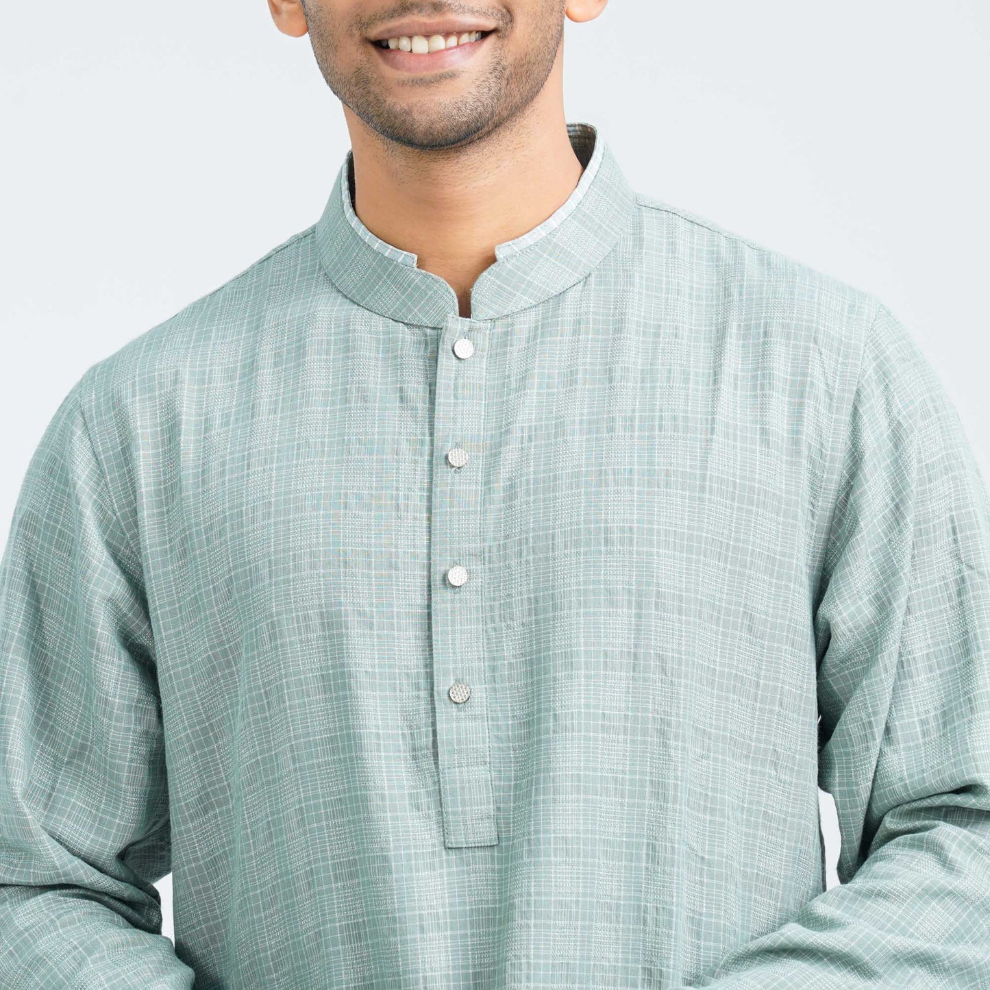 Men's Mint Cotton Basic Panjabi