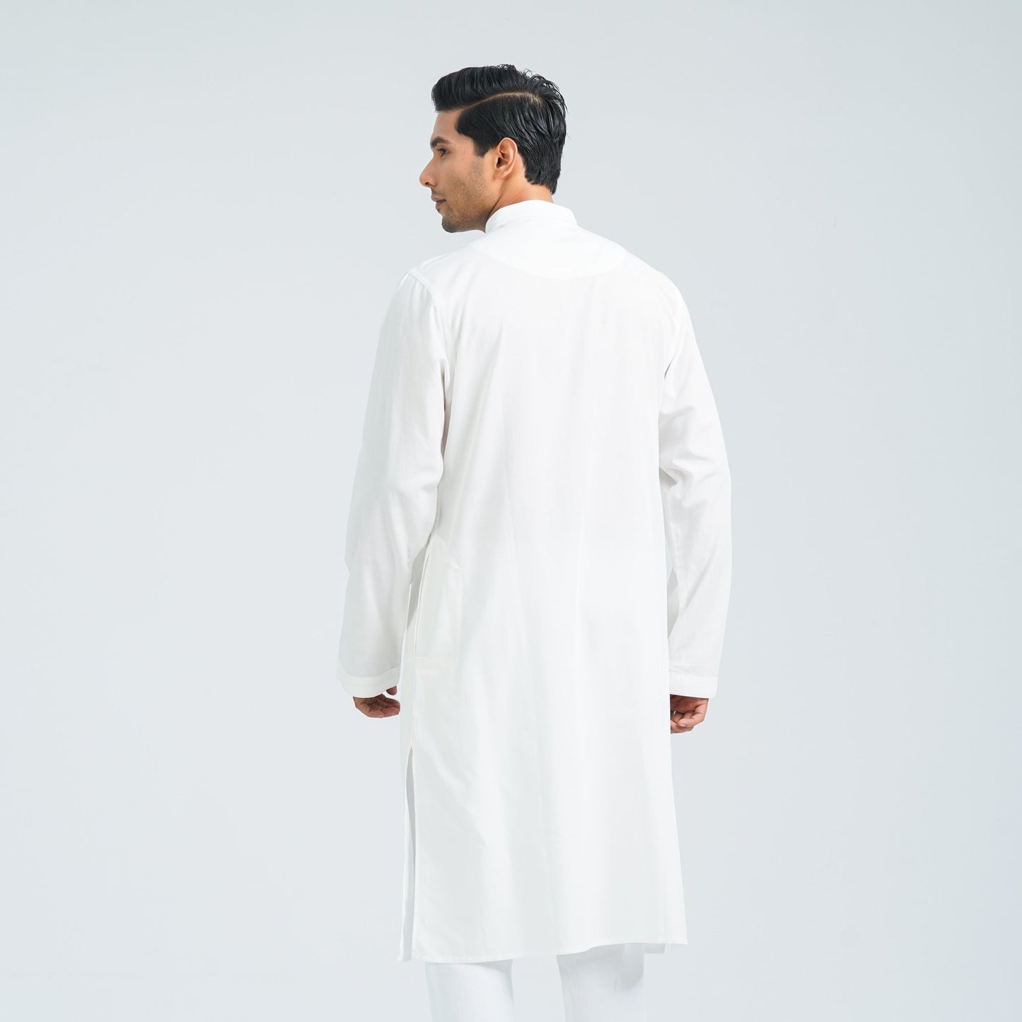 Men White Viscose Panjabi