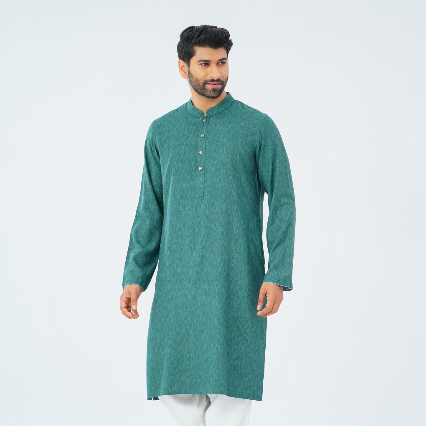 Men’s Green Cotton Panjabi