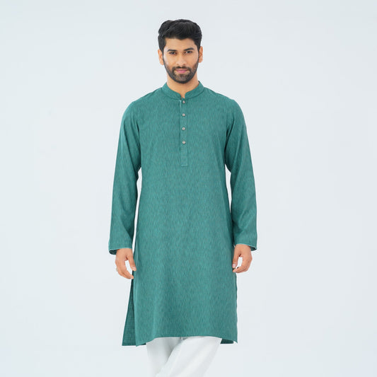 Men’s Green Cotton Panjabi