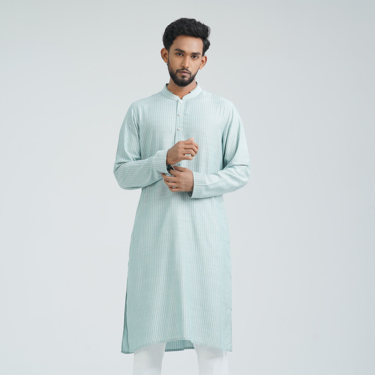 Men's Mint Cotton Basic Panjabi