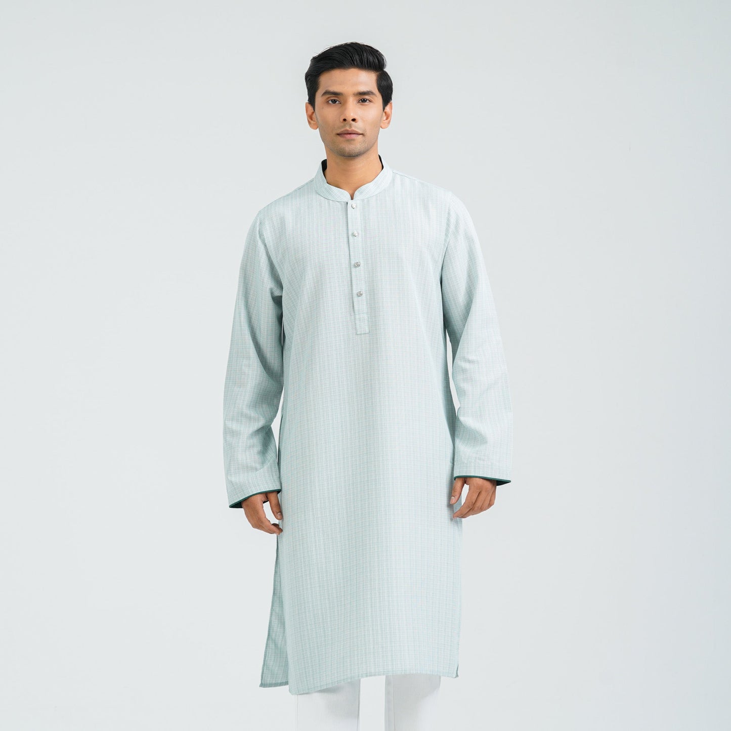 Men's Pastel Mint Cotton Basic Panjabi