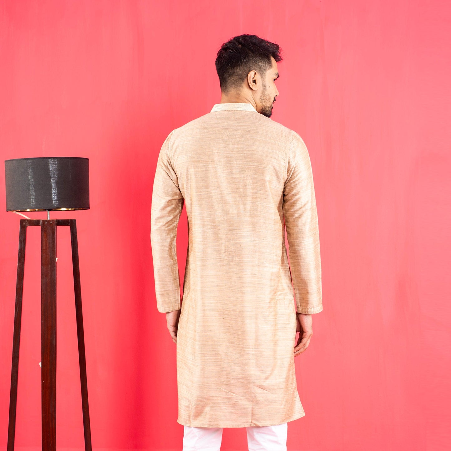 Mens Embroidery Panjabi- Golden