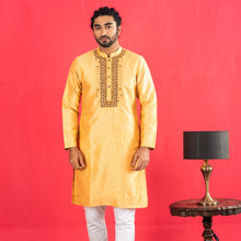 Load image into Gallery viewer, Men&#39;s Golden Embroidered Panjabi
