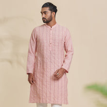 Load image into Gallery viewer, Men&#39;s Orange Embroidery Panjabi
