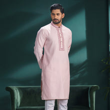 Load image into Gallery viewer, Men&#39;s Pink Embroidered Panjabi
