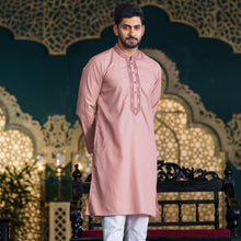 Load image into Gallery viewer, Men&#39;s Pink Embroidered Panjabi
