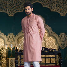 Load image into Gallery viewer, Men&#39;s Pink Embroidered Panjabi
