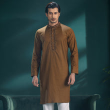 Load image into Gallery viewer, Men&#39;s Olive Embroidered Panjabi
