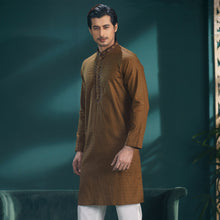 Load image into Gallery viewer, Men&#39;s Olive Embroidered Panjabi
