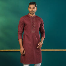 Load image into Gallery viewer, Men&#39;s Violet Embroidered Panjabi
