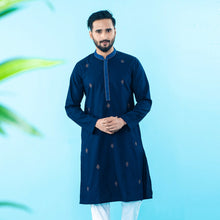 Load image into Gallery viewer, Men&#39;s Navy Embroidered Panjabi
