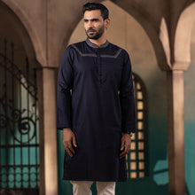 Load image into Gallery viewer, Men’s Navy Karchupi Panjabi
