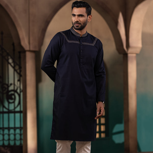 Men’s Navy Karchupi Panjabi