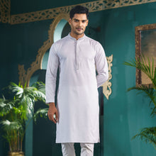 Load image into Gallery viewer, Mens White Karchupi Panjabi
