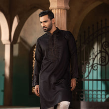 Load image into Gallery viewer, Men’s Black Karchupi Panjabi
