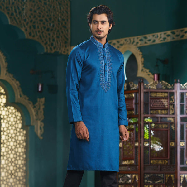 Men’s Teal Karchupi Panjabi