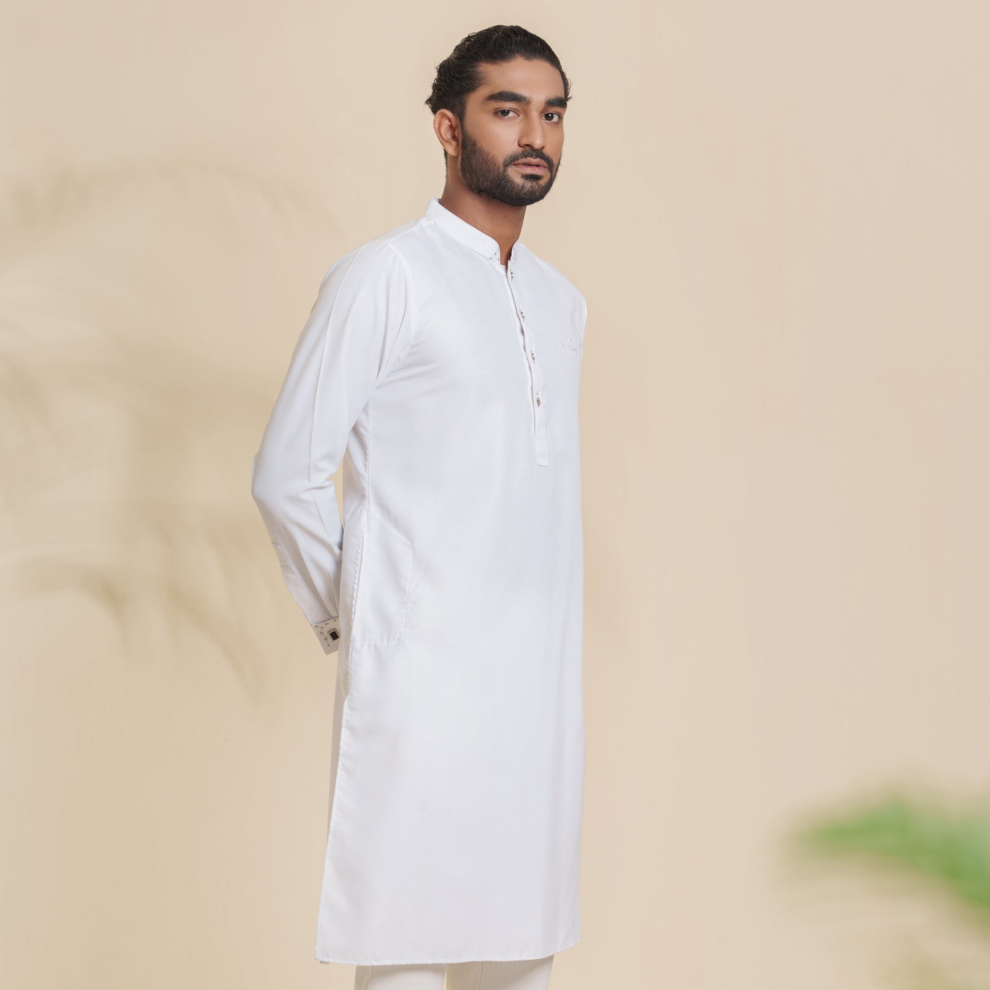 Mens Basic Panjabi- White2