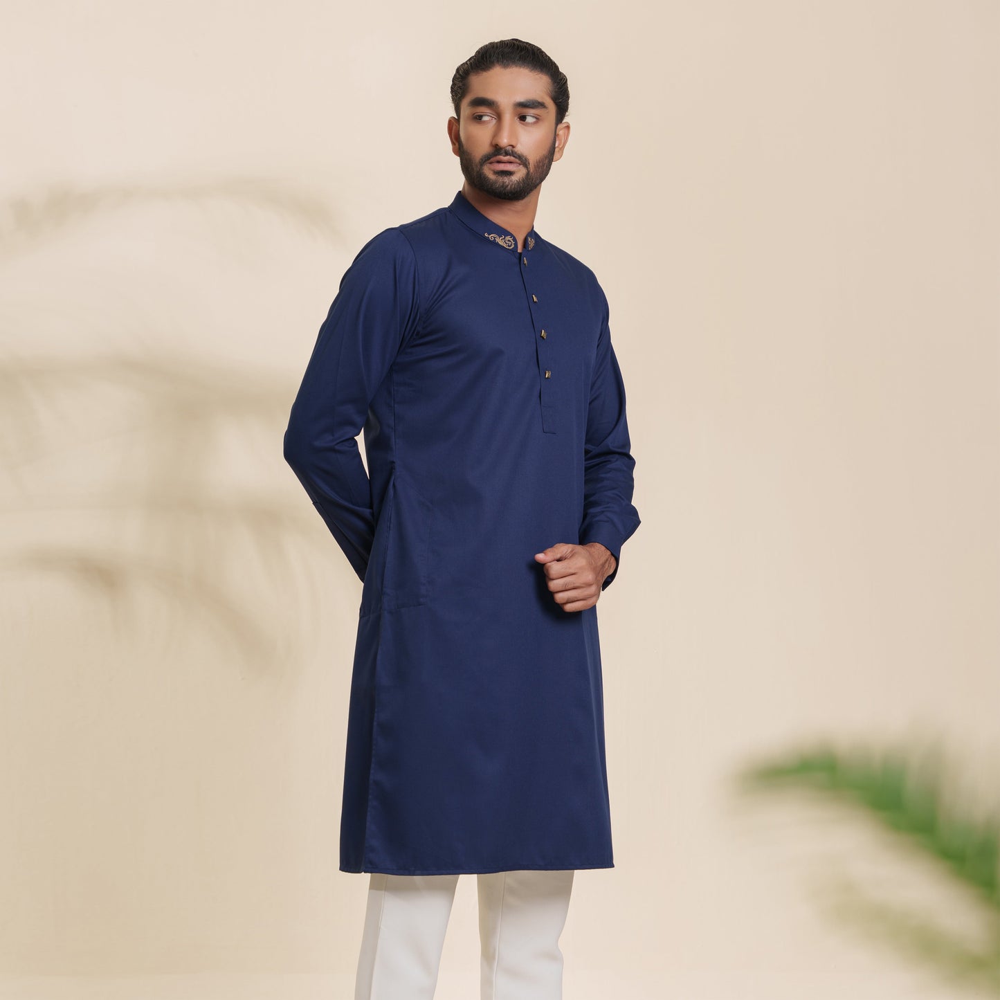 Mens Premium Panjabi- Navy Blue