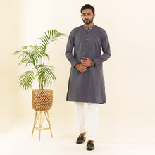 Load image into Gallery viewer, Men&#39;s Charcoal Grey Panjabi
