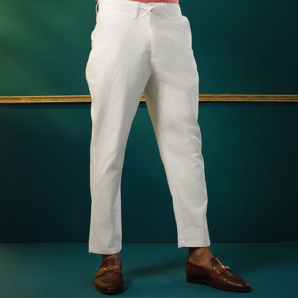 MENS PANT PAJAMA-WHITE