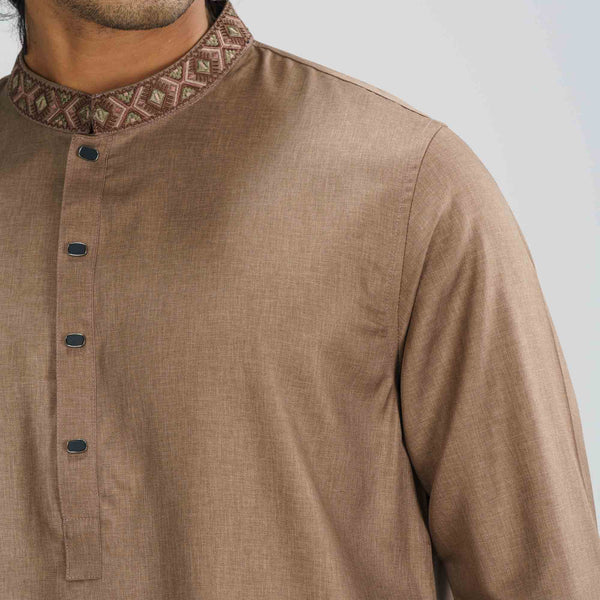 Men's Dark Ash Premium Panjabi