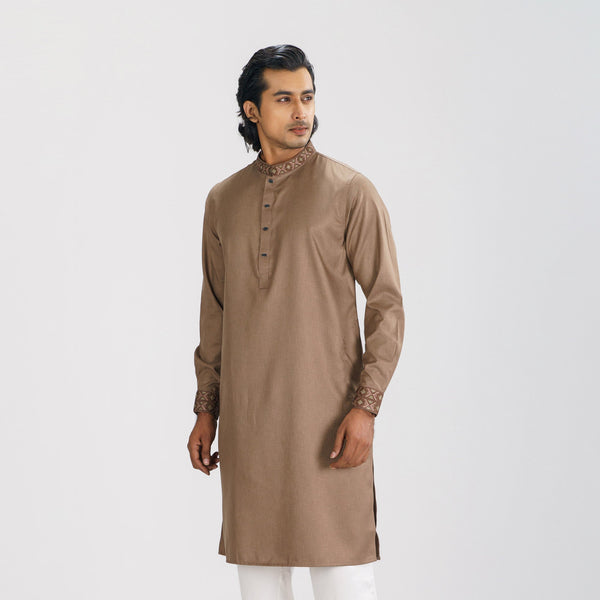 Men's Dark Ash Premium Panjabi