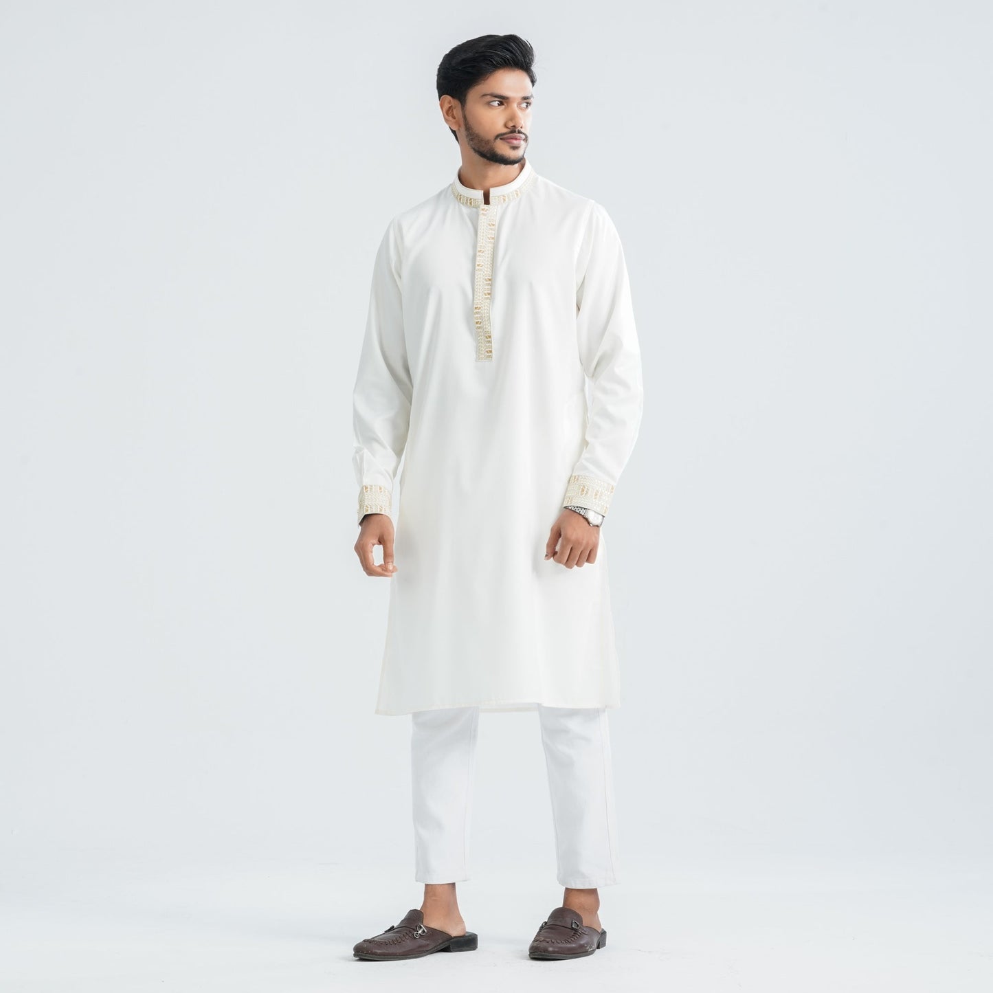Men’s Blended White Panjabi