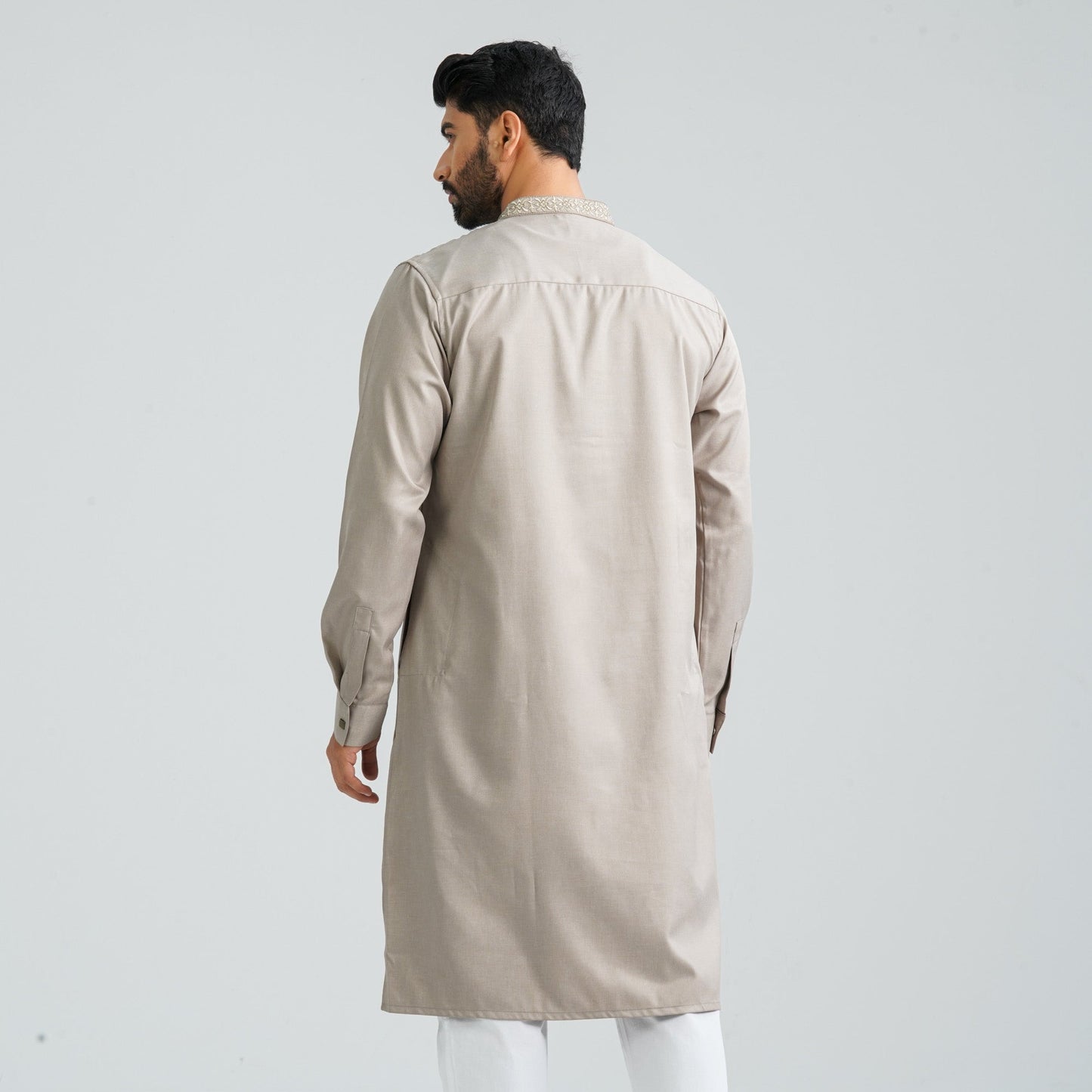 Men’s Brown Embroidered Panjabi
