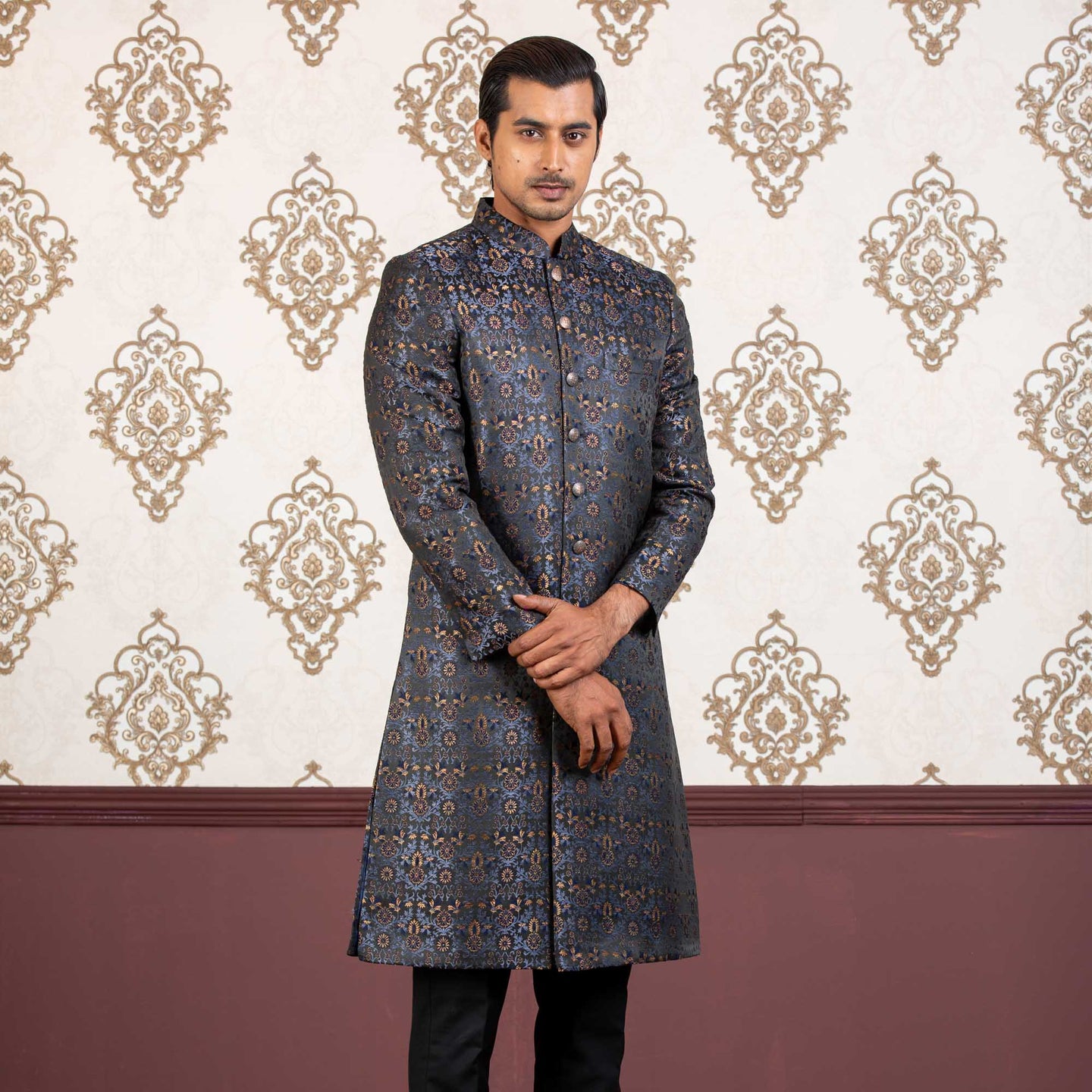 MENS SHERWANI-NAVY