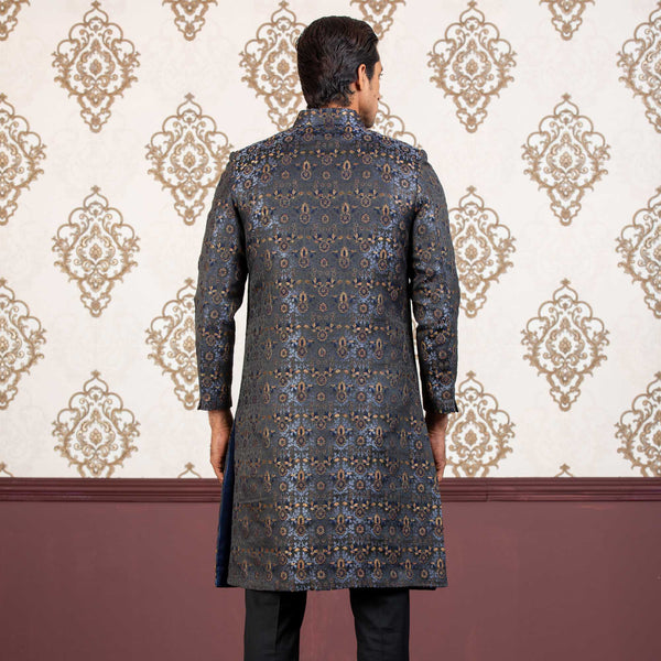 MENS SHERWANI-NAVY