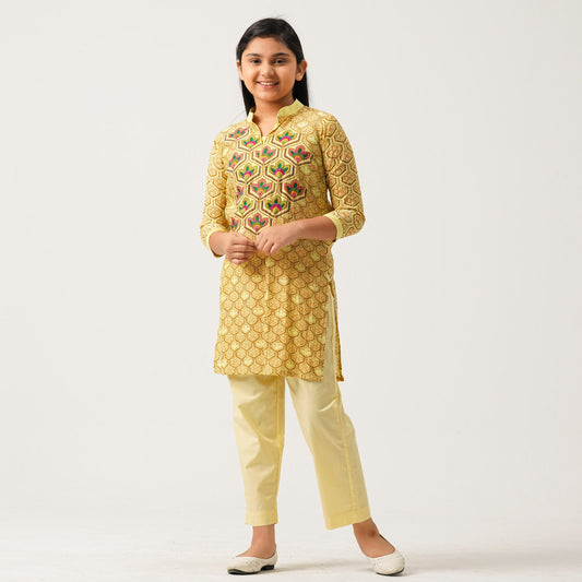 Girls Yellow Two Piece Set