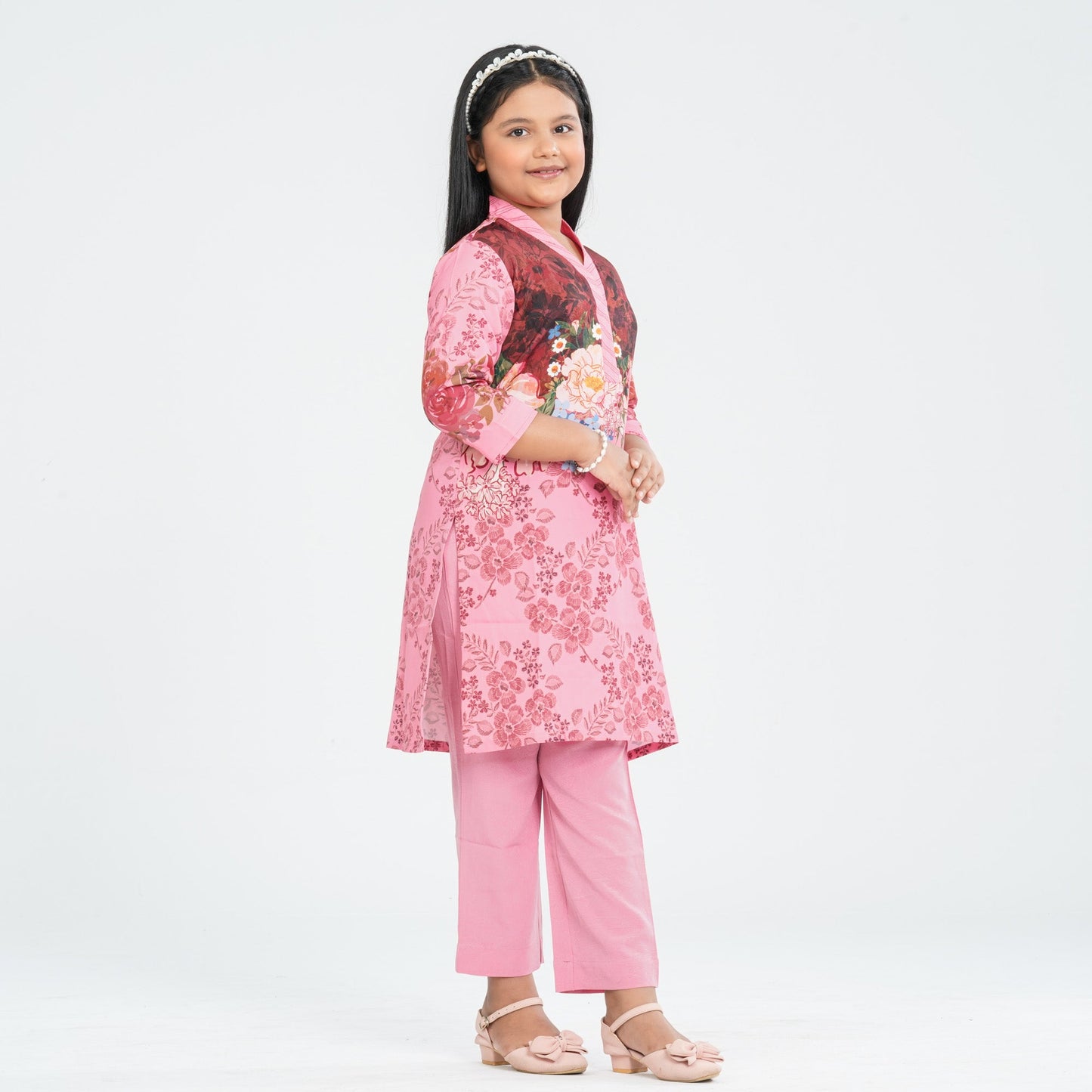 Girl’s Silk Two Piece Set