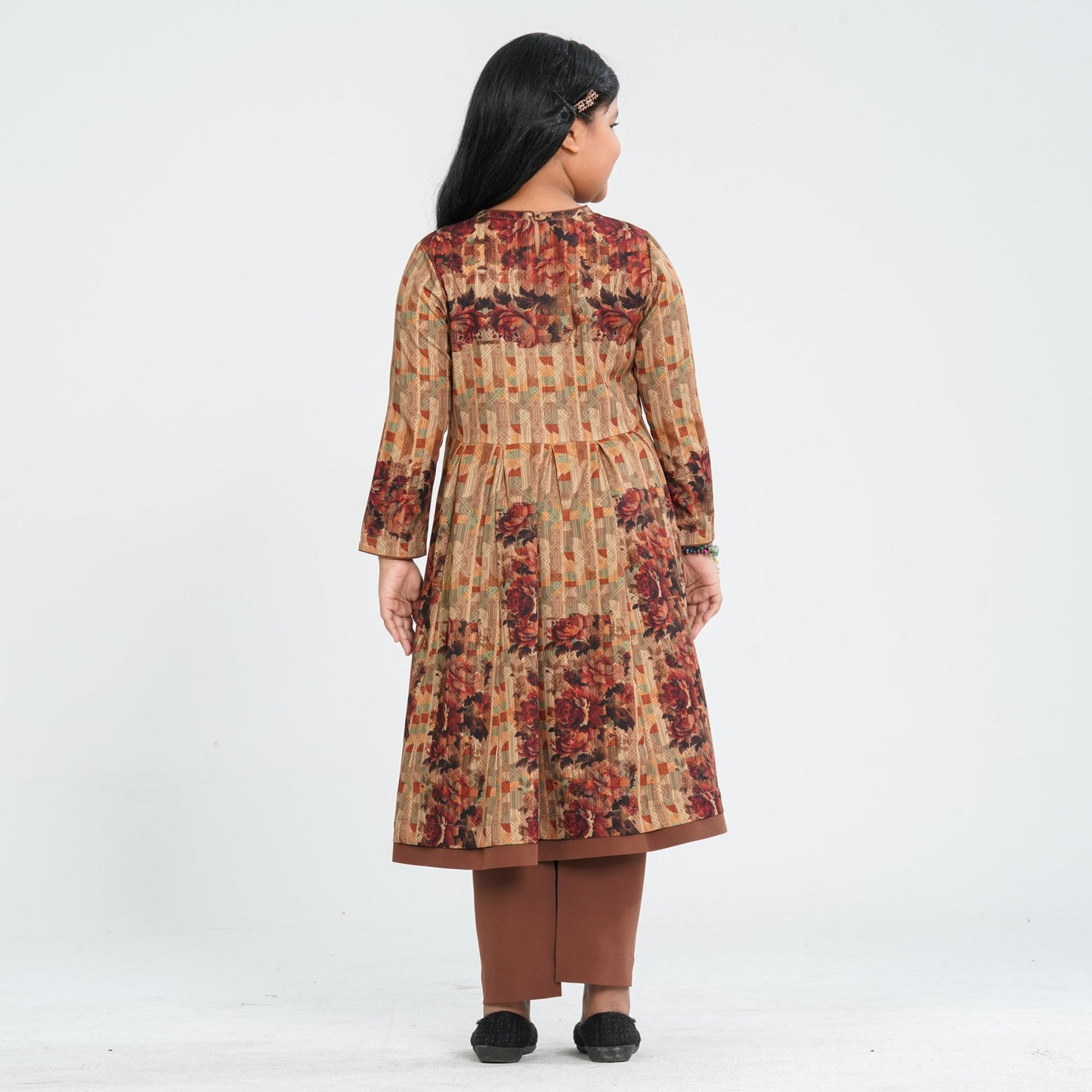 Girls Silk Two Piece Set