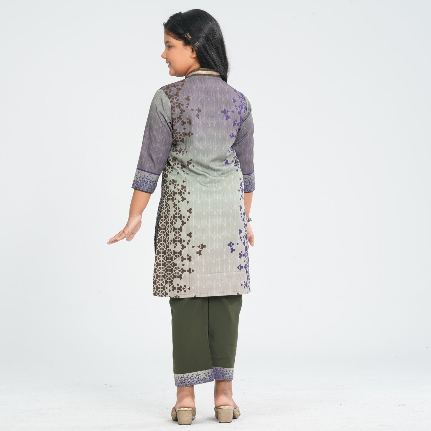 Girl's Blended Silk Two Piece Set