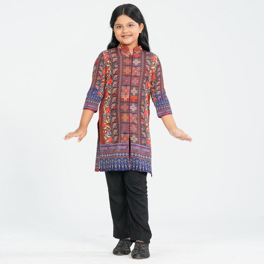 Girl's Blended Silk Two Piece Set