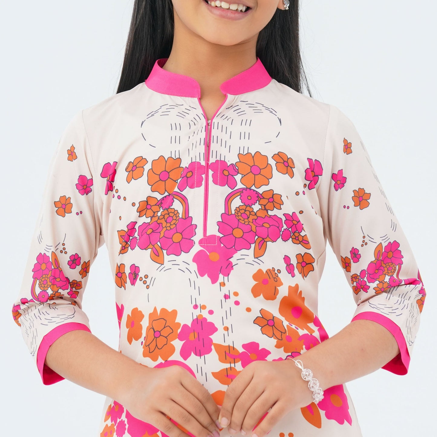 Girl’s Beige Two Piece Set