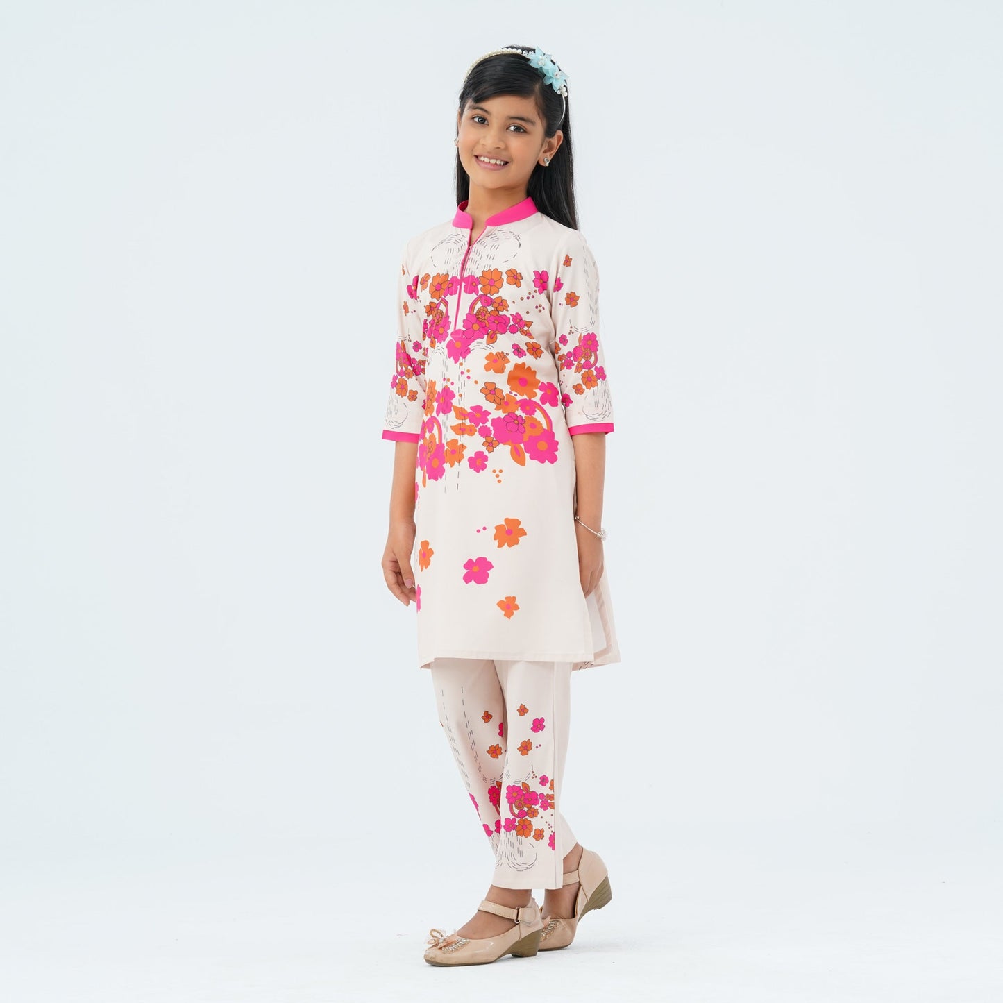 Girl’s Beige Two Piece Set