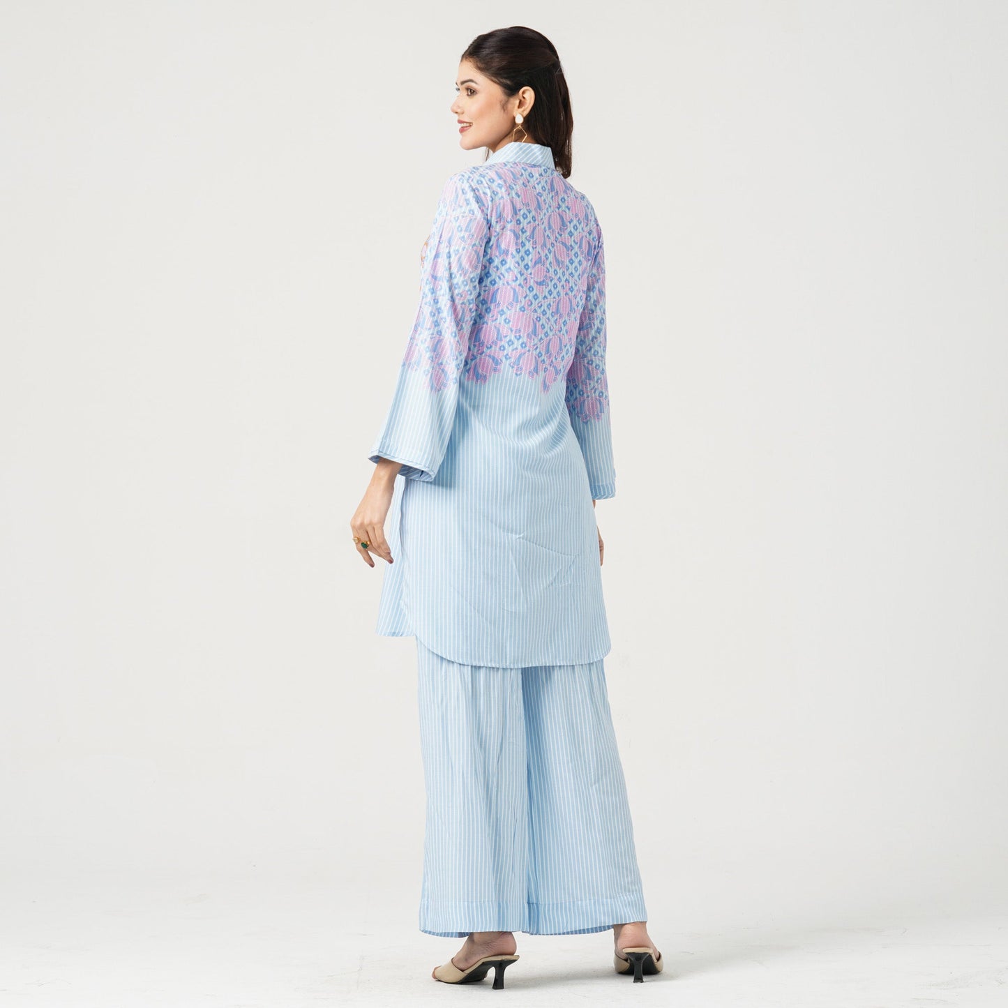 Women’s Embroidered Viscose Two-Piece Set