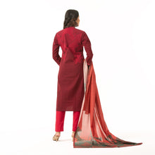 Load image into Gallery viewer, Womens Maroon Embroidered Silk Set
