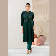 Load image into Gallery viewer, Womens Green Ethnic 3Pcs Set
