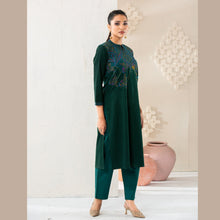 Load image into Gallery viewer, Womens Green Ethnic 3Pcs Set
